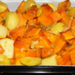 zemiaky s dyňou a bylinkami
